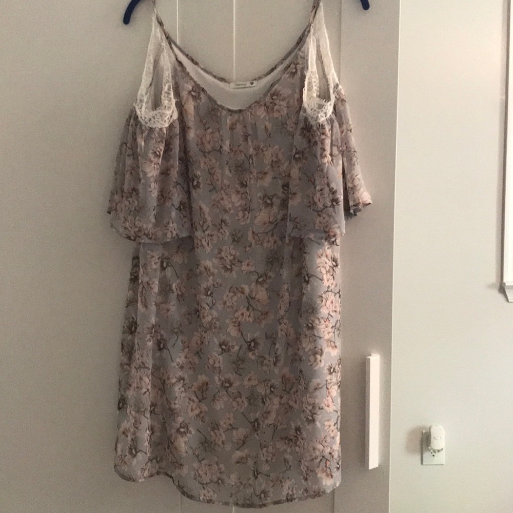 Flora cold shoulder dress!